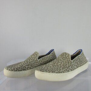 Rothy's Women's Slip on Shoes Sneakers 7 Beige Cheetah Print Comfort Casual 516